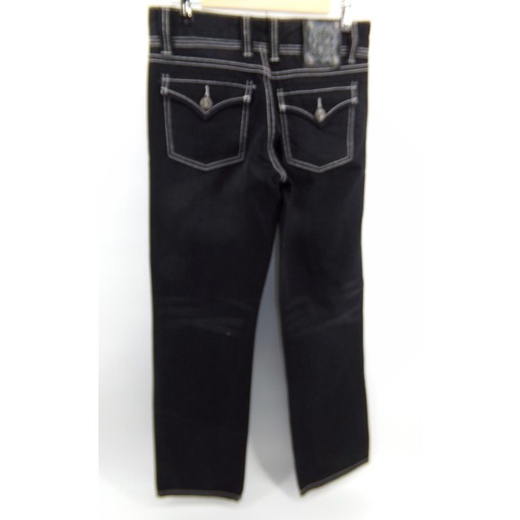 Women's Silver Dagger black distressed straight leg jeans Size 30X33 90's retro - Picture 5 of 12